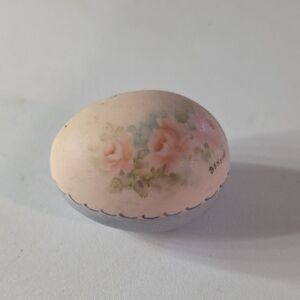 Vintage Benson Porcelain Floral Decorative Egg